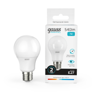 Лампа светодиодная LED 7Вт E27 220В 4100К Elementary A60 | 23227A | Gauss