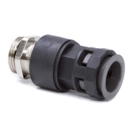 Муфта труба-коробка с металлической резьбой DN 23 мм, М32х1,5, полиамид, цвет черный | PAS23M32N | D