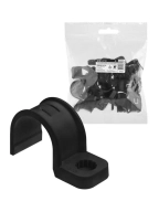 Крепеж-скоба для трубы 32 мм односторонняя для прямого монтажа (20 шт.) черная | SQ0405-6115 | TDM