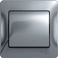 Розетки, выключатели, аксессуары цвет алюминий GLOSSA Schneider Electric